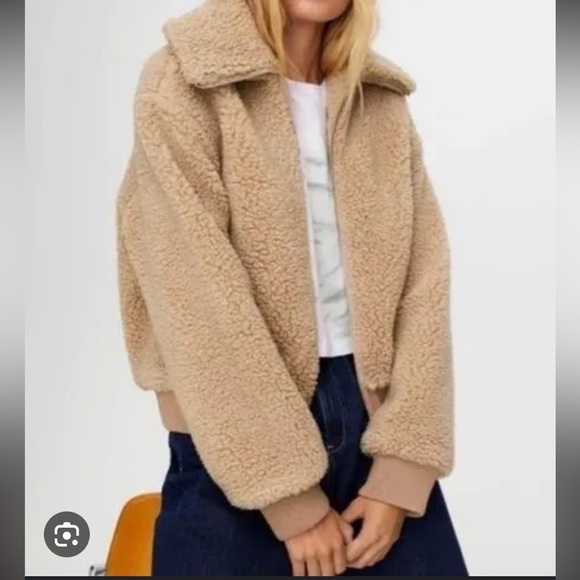 Aritzia Teddy Bomber Jacket - Picture 3 of 6